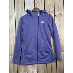 The North Face Womens Hooded Jacket Purple Teal Full Zip Small